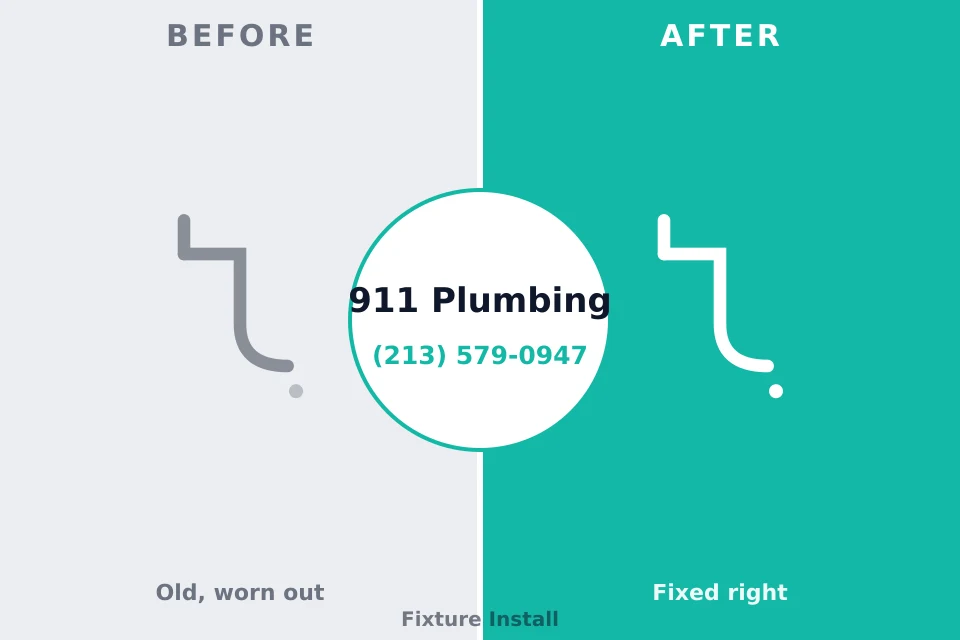 Before and after: plumbing repair Tri-City, OR